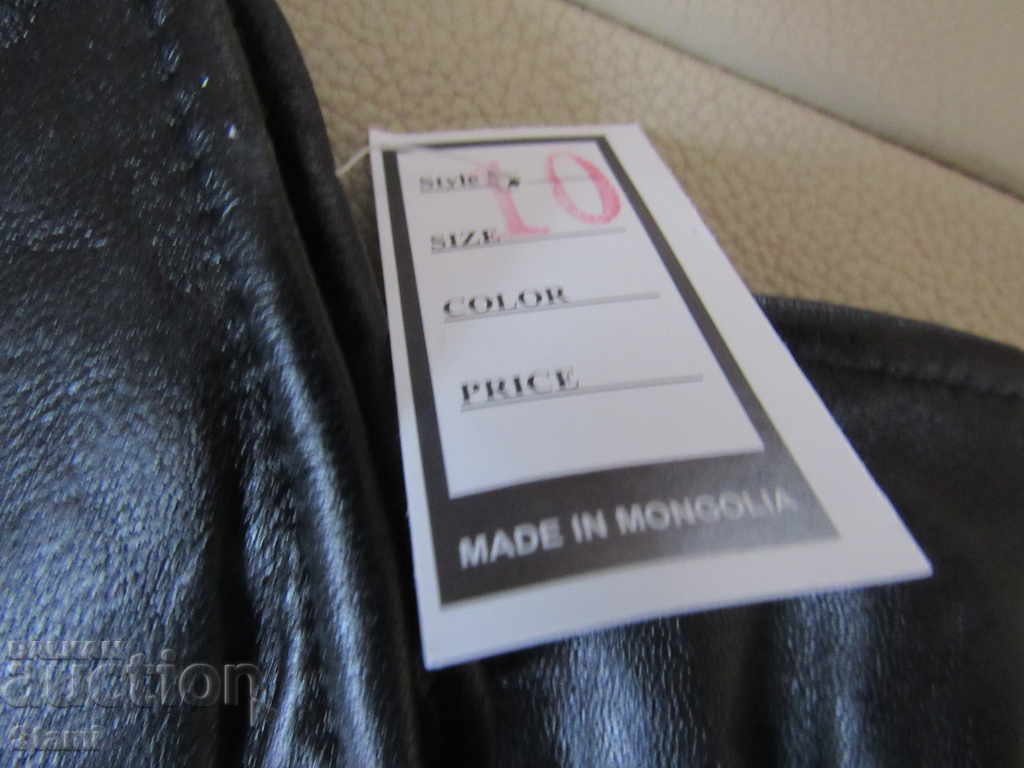 Auction Black men's leather gloves with genuine leather lining, Auction Black men's leather gloves with genuine leather lining,