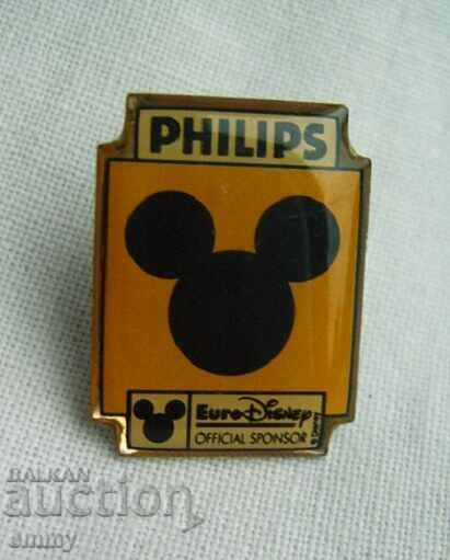 Eurodisney badge, official sponsor Philips