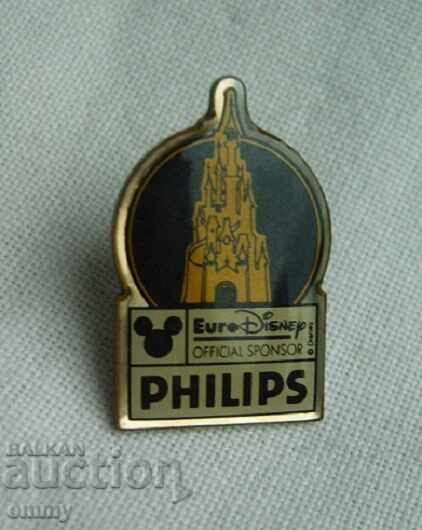 Значка Евродисни, официален спонсор Philips