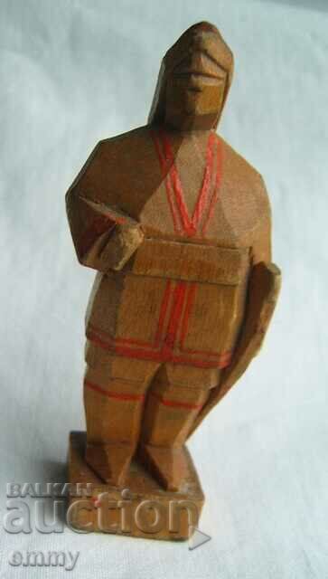 Wooden figure man, soldier