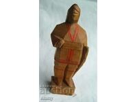 Wooden figure man, soldier