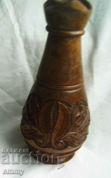 Souvenir - Wooden jug with wood carving with price 42.00 BGN | € 21.47 Souvenir - Wooden jug with wood carving with price 42.00 BGN | € 21.47