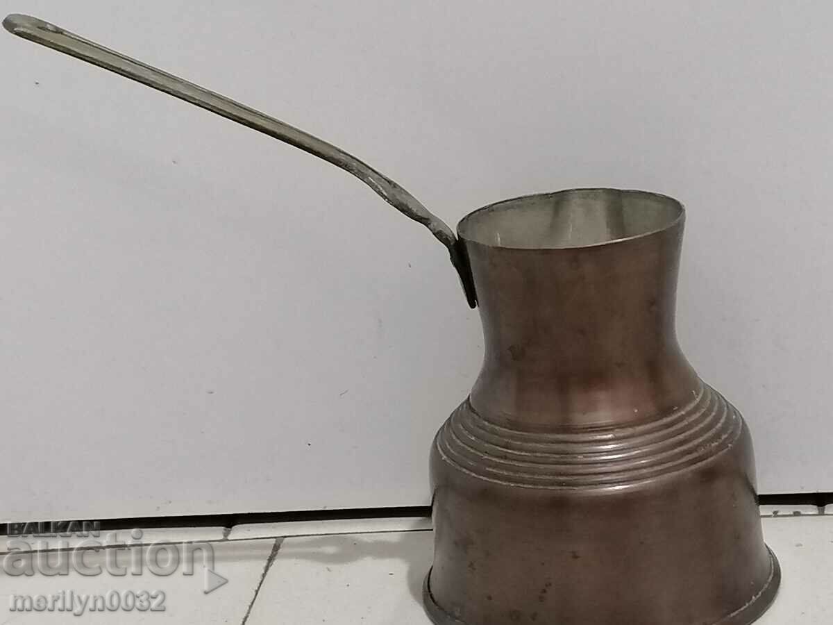Old tinned copper cezve, coffee pot, copper, copper vessel with price 49.00 BGN | € 25.05 Old tinned copper cezve, coffee pot, copper, copper vessel with price 49.00 BGN | € 25.05