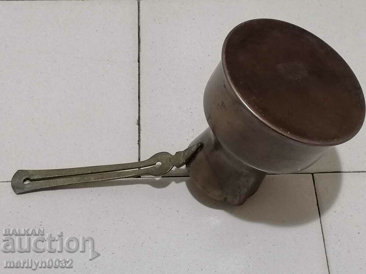 Old tinned copper cezve, coffee pot, copper, copper vessel - 6 Old tinned copper cezve, coffee pot, copper, copper vessel - 6