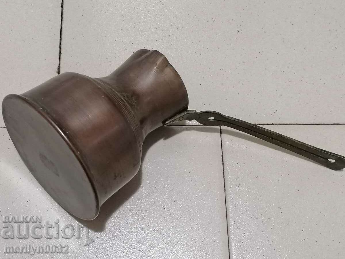 Old tinned copper cezve, coffee pot, copper, copper vessel - 7 Old tinned copper cezve, coffee pot, copper, copper vessel - 7