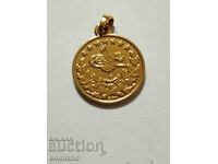 Gold Plated Coin Medal Plaque - REPLICA REPRODUCTION