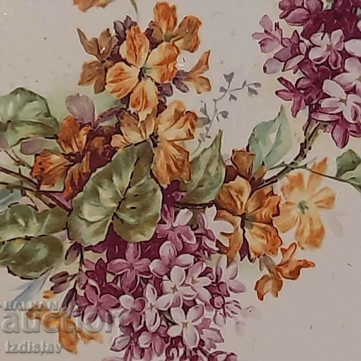 Auction Old porcelain tray 1930 Auction Old porcelain tray 1930