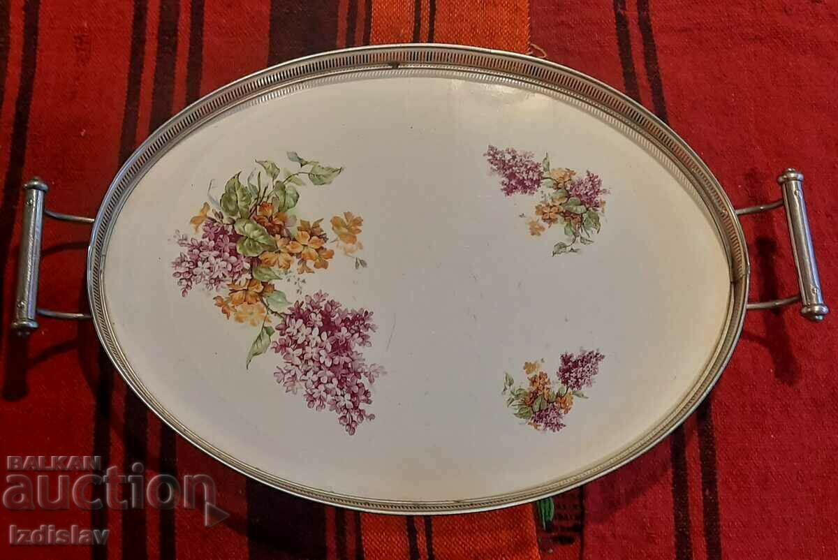 Old porcelain tray 1930 Old porcelain tray 1930