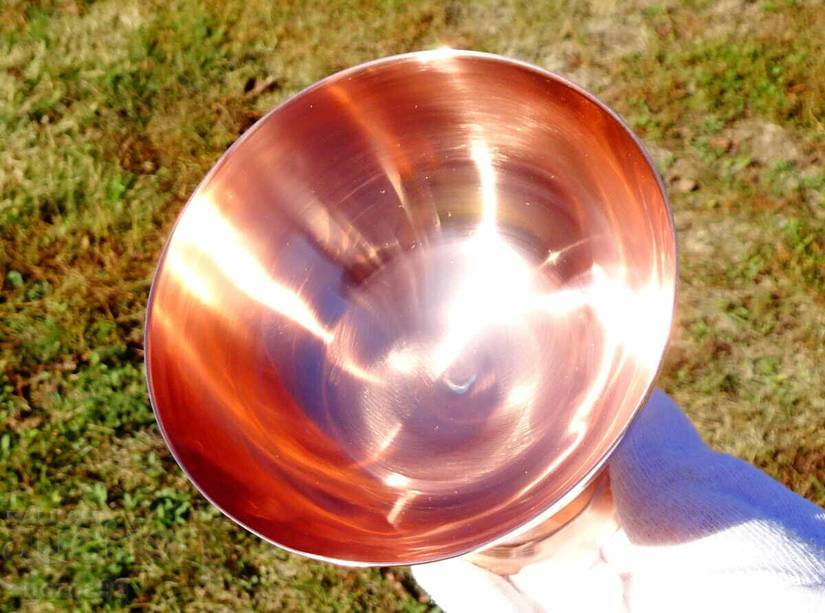 Copper goblet, copper wine glass, champagne. with price 99.00 BGN | € 50.62 Copper goblet, copper wine glass, champagne. with price 99.00 BGN | € 50.62