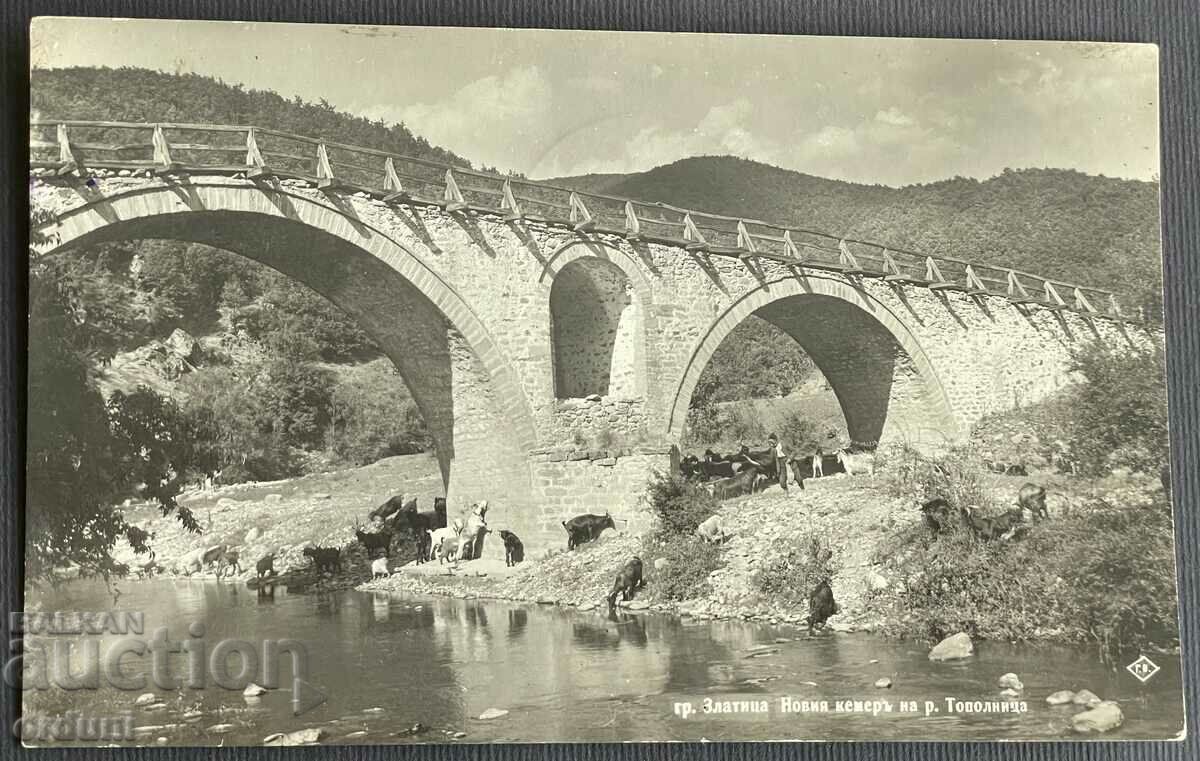 3845 Kingdom of Bulgaria Zlatitsa bridge over the Topolnitsa river 1936