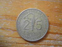 25 φράγκα 1970 - Δυτική Αφρική