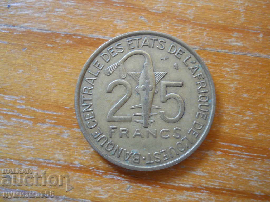 25 francs 1971 - West Africa