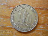 10 franci 1975 - Africa de Vest