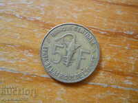 5 franci 1976 - Africa de Vest