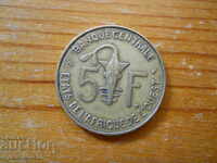5 franci 1978 - Africa de Vest