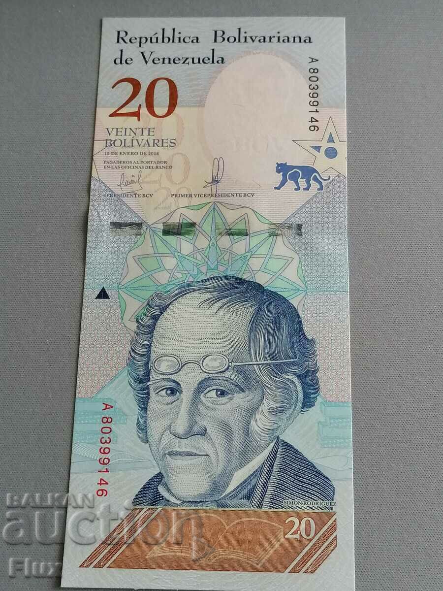 Auction Banknote - Venezuela - 20 bolivars UNC | 2018 Auction Banknote - Venezuela - 20 bolivars UNC | 2018