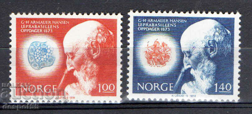 1973. Норвегия. G.H.Armauer Hansen за бактерията Лепра.