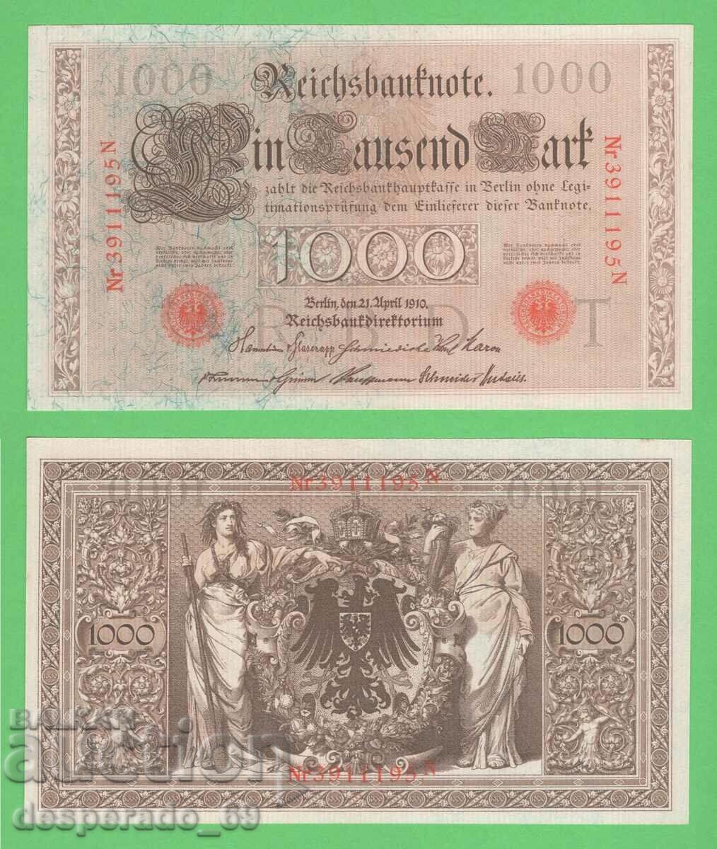 (¯`'•.¸GERMANY 1000 Marks 1910 UNC¸.•'´¯)