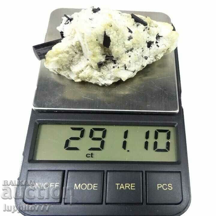 natural black tourmaline on matrix unique 58 grams - 7