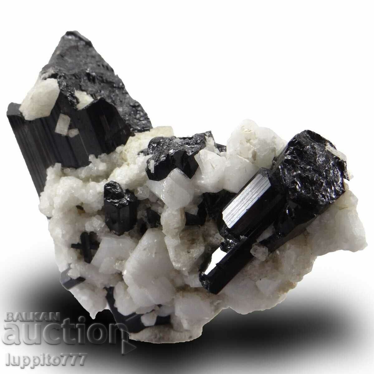 Delivery of natural black tourmaline on matrix unique 30 grams Delivery of natural black tourmaline on matrix unique 30 grams