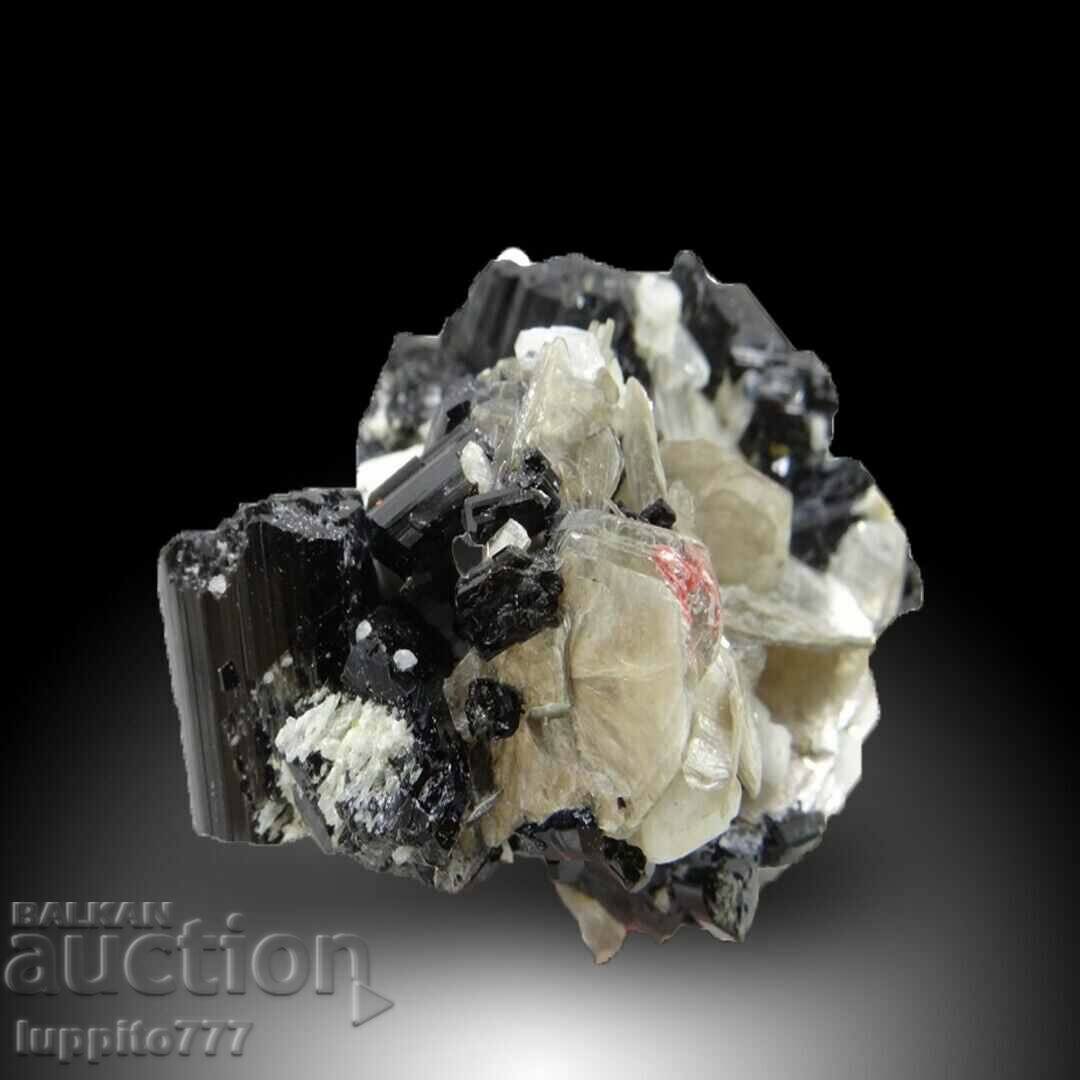 natural black tourmaline on matrix unique 47 grams - 6 natural black tourmaline on matrix unique 47 grams - 6