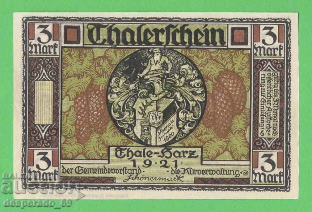 (¯`'•.¸NOTGELD (city Thale) 1921 UNC -3 stamps¸.•'´¯) with price € 2.60 | 5.09 BGN