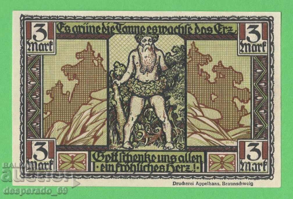 (¯`'•.¸NOTGELD (city Thale) 1921 UNC -3 stamps¸.•'´¯)