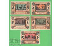 (¯`'•.¸NOTGELD (orașul Stützerbach) 1921 UNC -5 buc. bancnote ´¯)