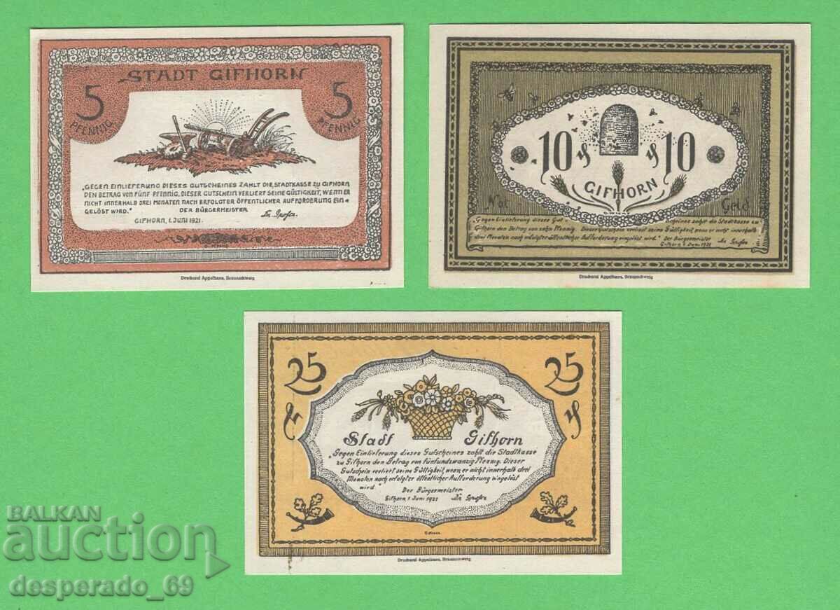 (¯`'•.¸NOTGELD (city of Gifhorn) 1921 UNC -3 pcs. banknotes '´¯) with price 6.90 BGN | € 3.53 (¯`'•.¸NOTGELD (city of Gifhorn) 1921 UNC -3 pcs. banknotes '´¯) with price 6.90 BGN | € 3.53