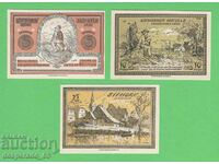 (¯`'•.¸NOTGELD (orașul Gifhorn) 1921 UNC -3 buc. bancnote '´¯)