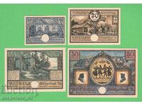 (¯`'•.¸NOTGELD (city Stützerbach) 1921 UNC -4 pcs. banknotes ´¯)