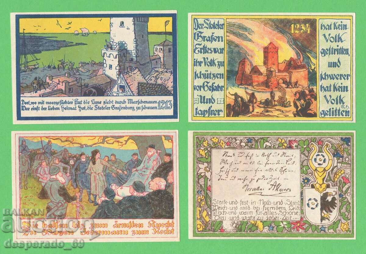 (¯`'•.¸NOTGELD (city Stotel) 1921 UNC -4 pcs. banknotes¸.•'´¯) with price 12.00 BGN | € 6.14 (¯`'•.¸NOTGELD (city Stotel) 1921 UNC -4 pcs. banknotes¸.•'´¯) with price 12.00 BGN | € 6.14