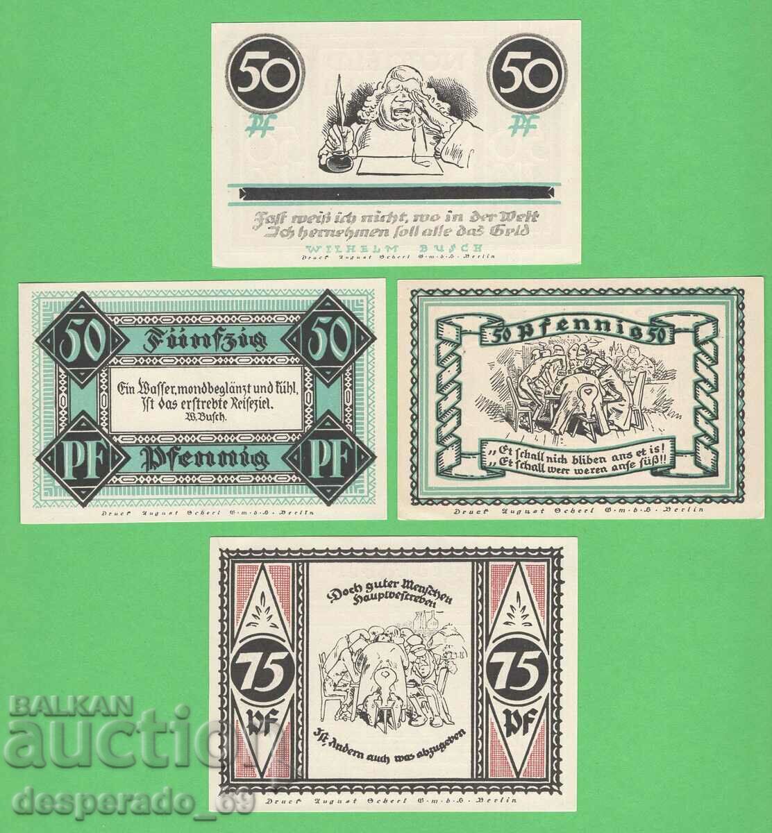 (¯`'•.¸NOTGELD (city Stolzenau) 1921 UNC -4 pcs. banknotes '´¯) with price 12.00 BGN | € 6.14 (¯`'•.¸NOTGELD (city Stolzenau) 1921 UNC -4 pcs. banknotes '´¯) with price 12.00 BGN | € 6.14