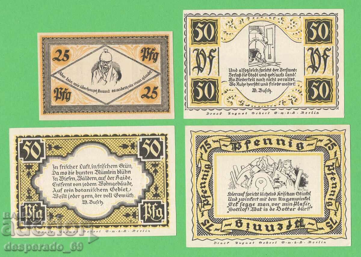 (¯`'•.¸NOTGELD (city Stolzenau) 1921 UNC -4 pcs. banknotes '´¯) with price 12.00 BGN | € 6.14 (¯`'•.¸NOTGELD (city Stolzenau) 1921 UNC -4 pcs. banknotes '´¯) with price 12.00 BGN | € 6.14