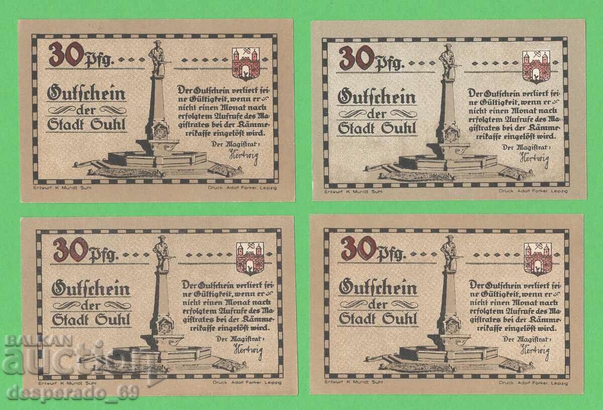 (¯`'•.¸NOTGELD (city Guhl) UNC -4 pcs. banknotes¸.•'´¯) with price 12.00 BGN | € 6.14 (¯`'•.¸NOTGELD (city Guhl) UNC -4 pcs. banknotes¸.•'´¯) with price 12.00 BGN | € 6.14
