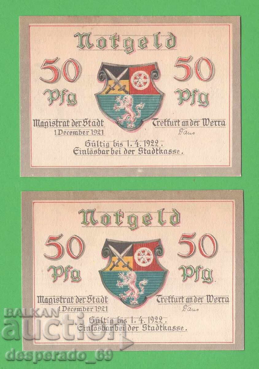 Παράδοση (¯`'•.¸NOTGELD (πόλη Treffurt) 1921 UNC - 5 χαρτονομίσματα.•'´¯)