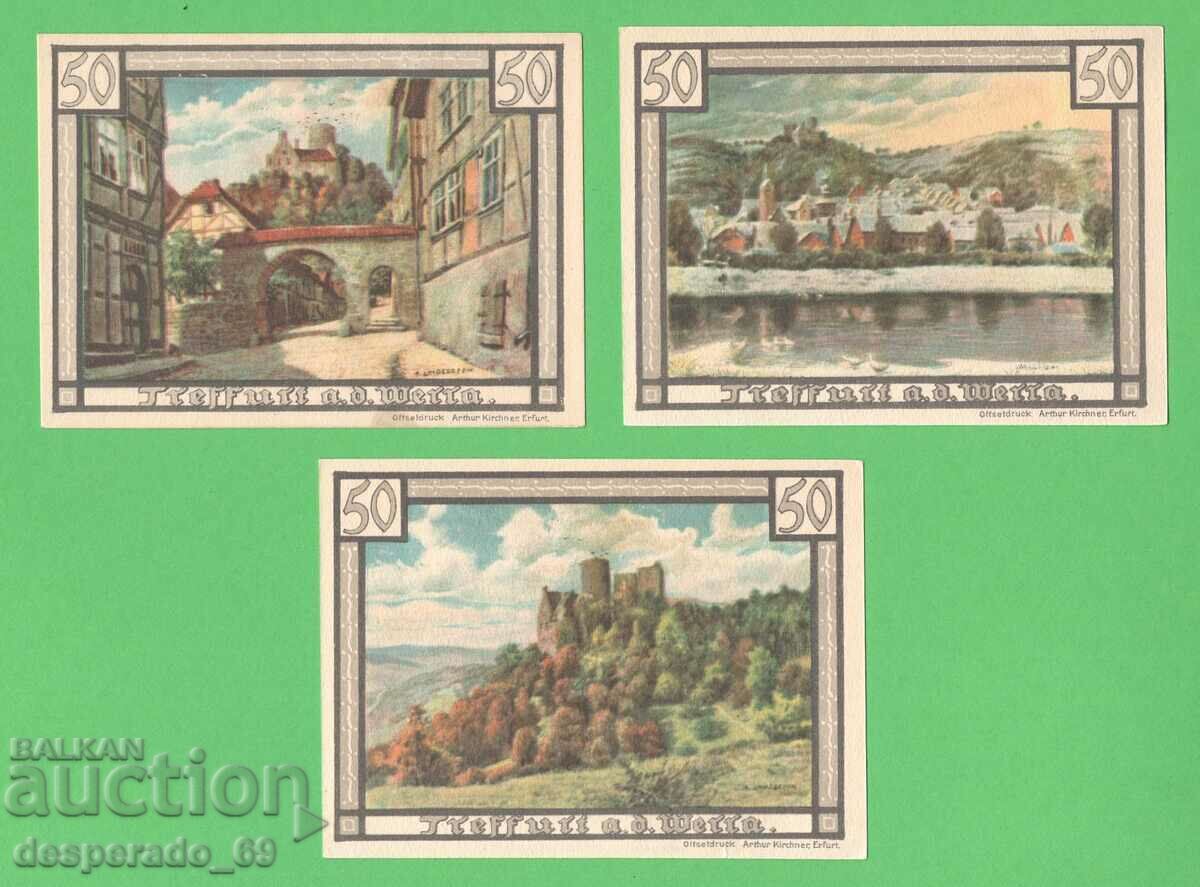 (¯`'•.¸NOTGELD (city Treffurt) 1921 UNC -6 pcs. banknotes.•'´¯)