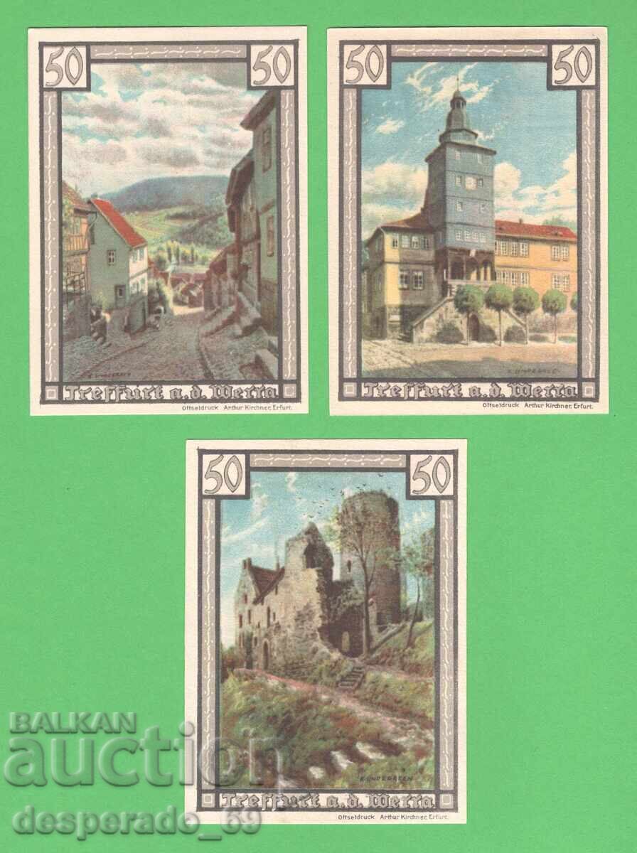 (¯`'•.¸NOTGELD (πόλη Treffurt) 1921 UNC - 5 χαρτονομίσματα.•'´¯)