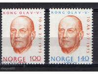 1973. Norvegia. 70 de ani de la nașterea regelui Olav V.