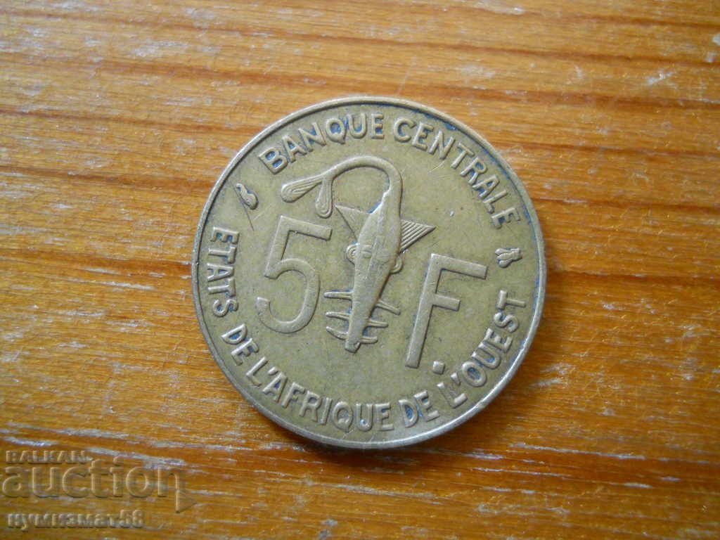 5 franci 1995 - Africa de Vest