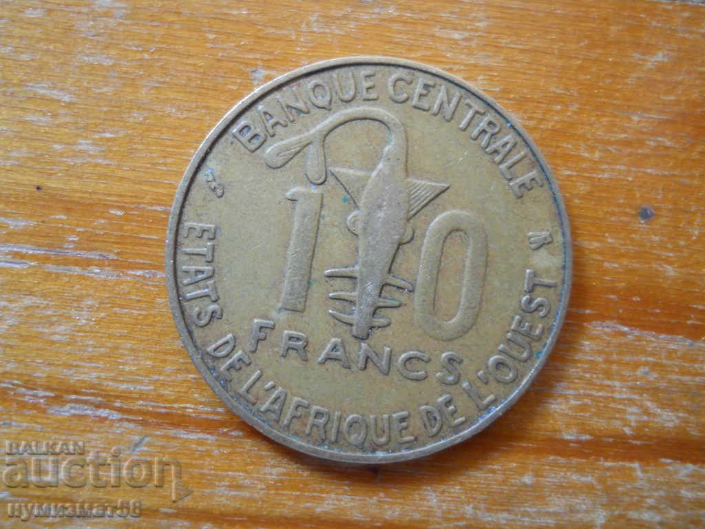 10 franci 1996 - Africa de Vest