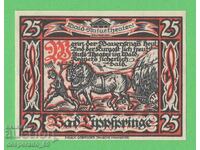 (¯`'•.¸NOTGELD (orașul Bad Lippspringe) 1921 UNC -25 pfennig