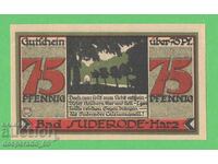 (¯`'•.¸NOTGELD (πόλη Bad Suderode) 1921 UNC -75 pfennig