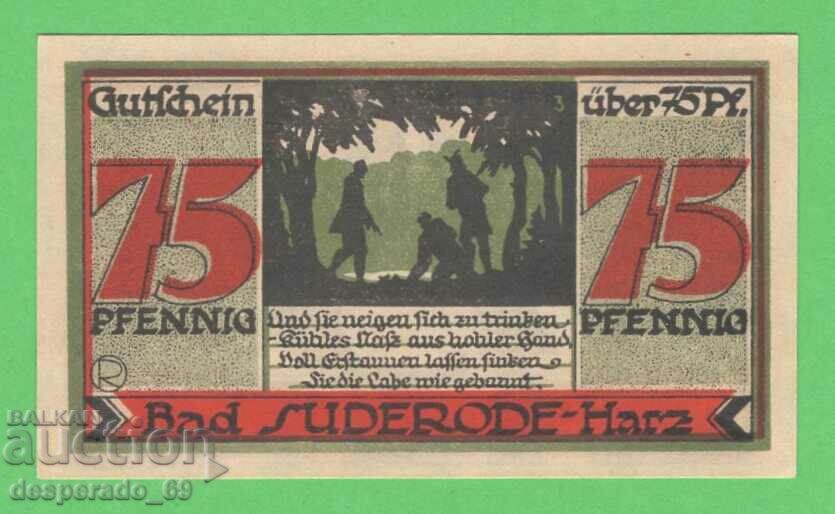 (¯`'•.¸NOTGELD (гр. Bad Suderode) 1921 UNC -75 пфенига