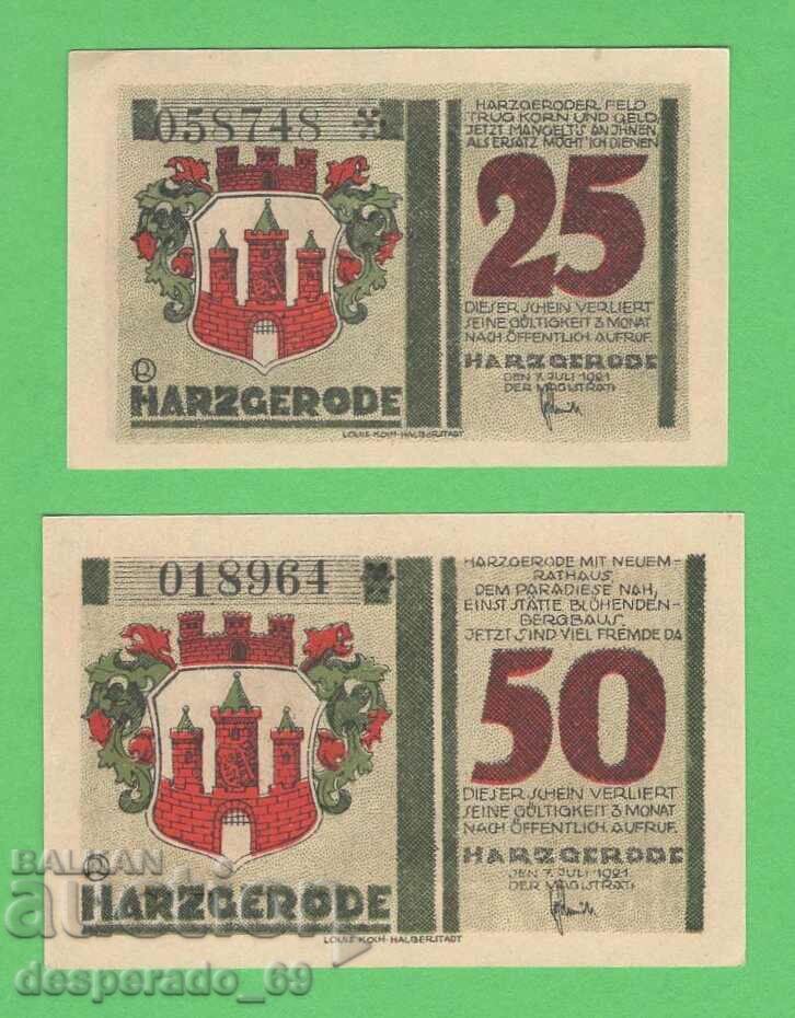 (¯`'•.¸NOTGELD (city of Harzgerode) 1921 UNC -2 pcs. banknotes '´¯) with price 4.80 BGN | € 2.45 (¯`'•.¸NOTGELD (city of Harzgerode) 1921 UNC -2 pcs. banknotes '´¯) with price 4.80 BGN | € 2.45