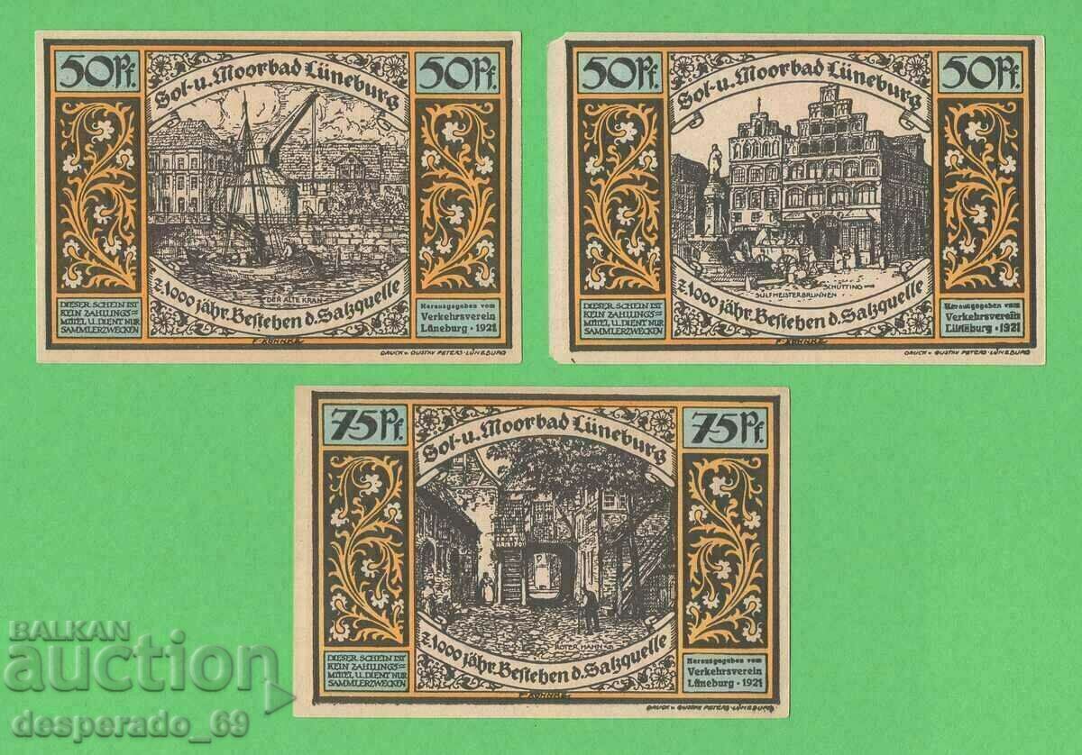 (¯`'•.¸NOTGELD (city Lüneburg) 1921 UNC -3 pcs. banknotes¸.•'´¯) with price 9.00 BGN | € 4.60 (¯`'•.¸NOTGELD (city Lüneburg) 1921 UNC -3 pcs. banknotes¸.•'´¯) with price 9.00 BGN | € 4.60