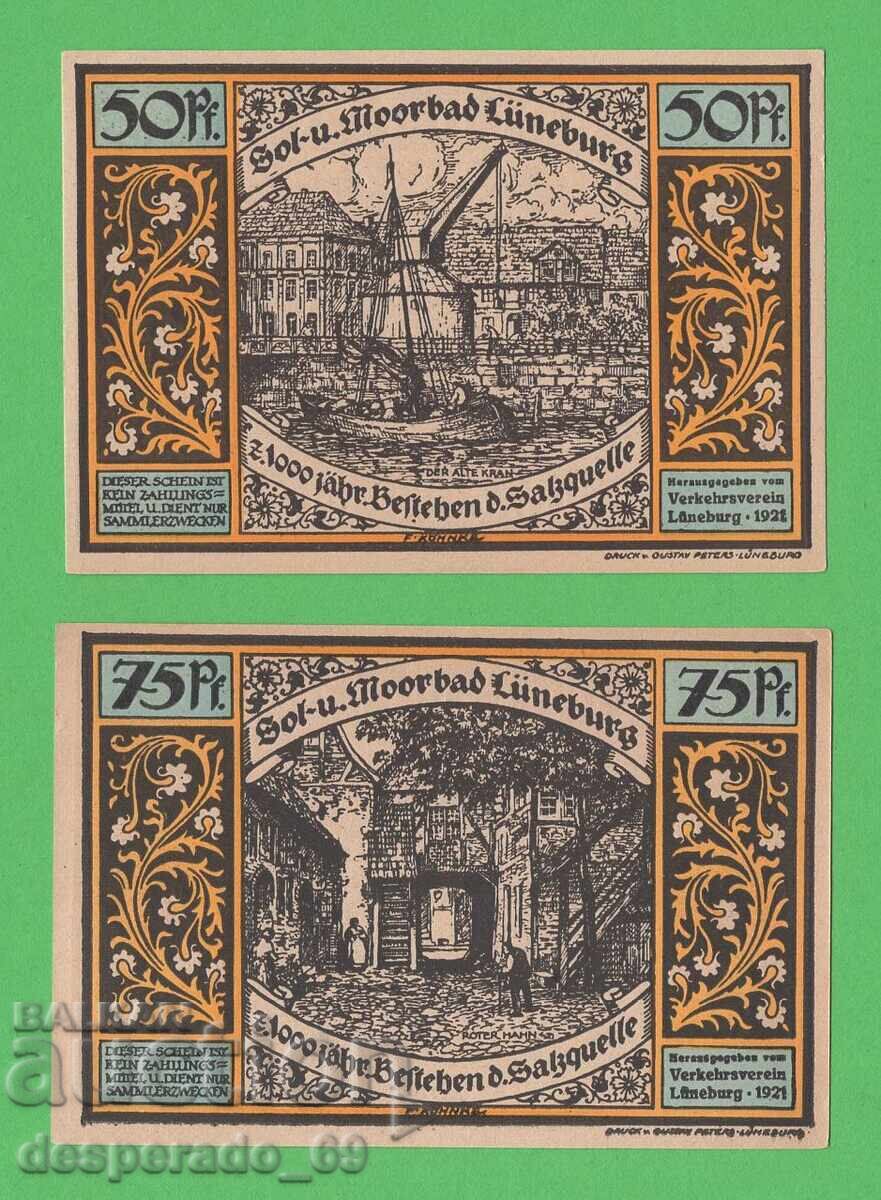 (¯`'•.¸NOTGELD (City of Lüneburg) 1921 UNC -2 banknotes¸.•'´¯) with price € 3.00 | 5.87 BGN
