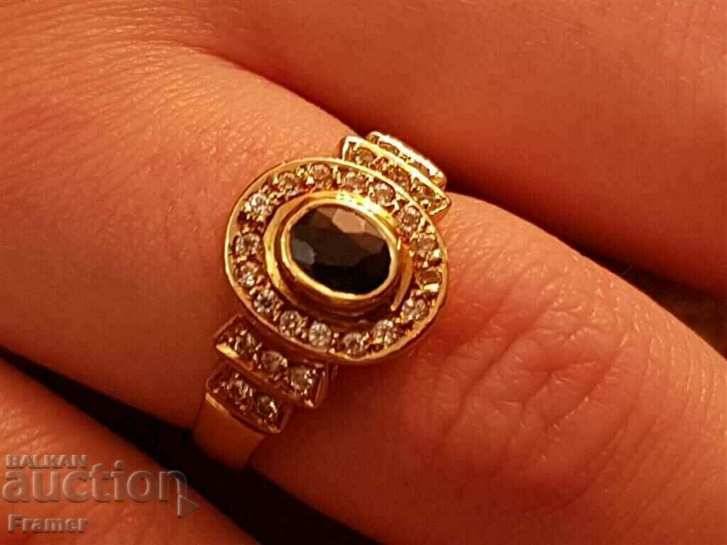 BEAUTIFUL ELEGANT STYLISH 18K GOLD RING WITH SAPPHIRE with price 1390.00 BGN | € 710.70 BEAUTIFUL ELEGANT STYLISH 18K GOLD RING WITH SAPPHIRE with price 1390.00 BGN | € 710.70