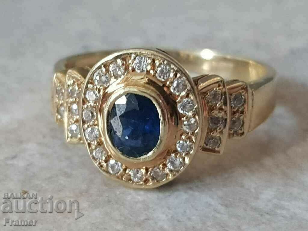 Delivery of BEAUTIFUL ELEGANT STYLISH 18K GOLD RING WITH SAPPHIRE Delivery of BEAUTIFUL ELEGANT STYLISH 18K GOLD RING WITH SAPPHIRE