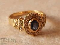 FRUMOS INEL ELEGANT, STIL, AUR DE 18K, CU SAFIR